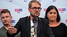 P�edseda TOP 09 Mat�j Ond�ej Havel vystoupil na tiskové konferenci k...