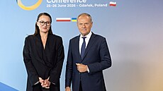 Polský p�edseda vlády Donald Tusk a premiérka Ukrajiny Julija Svyrydenková na...