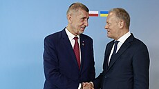 Polský premiér Donald Tusk a �eský p�edseda vlády Andrej Babi� se setkali na...