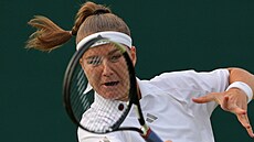 Karolína Muchová v prvním kole Wimbledonu.