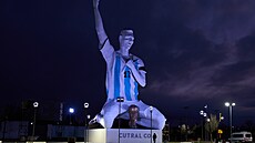 Messiho socha v m�ste�ku Cutral Có.