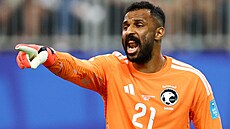 Branká� Saúdské Arábie Mohammed Al-Owais v zápase na mistrovství sv�ta proti...