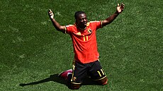 Belgický k�ídelník Jérémy Doku b�hem utkání s Egyptem.