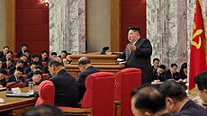 Kim �ong-un na zasedání Korejské strany práce (22. �ervna 2026)
