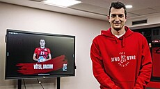 Jakub Ihnát si prohlédl moderní �atnu volejbalist� Jihostroje �eské Bud�jovice.
