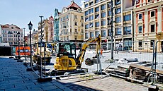 Rekonstrukce nám�stí Republiky v Plzni zahrnuje rekonstrukci dla�by na...