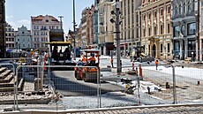 Rekonstrukce nám�stí Republiky v Plzni zahrnuje rekonstrukci dla�by na...