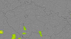 Snímek z radaru bou�kových mrak� v pond�lí ve�er. (22. �ervna 2026)