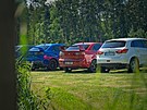 Mitsubishi kempování v Kempu Fousek v Dráchov�
