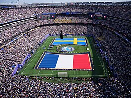 Pohled na stadion v New Jersey p�ed utkáním mezi Francií a �védskem.