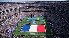 Pohled na stadion v New Jersey p�ed utkáním mezi Francií a �védskem.