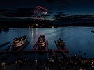 Dronová show Zrození �ivota nad Brn�nskou p�ehradou. (4. �ervence 2026)