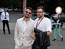 Vlevo vnuk Ji�iny Bohdalové Vojta Sta� na jubilejním �edesátém ro�níku...