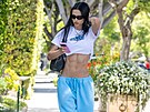 Modelka Amelia Gray Hamlinová ráda kombinuje volné �ortky a superkrátké topy....