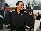 Modelka Paloma Elsesserová vsadila zase na jiný stylingový trik � oversized...