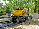 Oprava tramvajové trati Chotkovy sady - Brusnice (stav za�átek �ervence 2026)