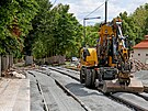 Oprava tramvajové trati Chotkovy sady - Brusnice (stav za�átek �ervence 2026)