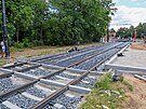 Oprava tramvajové trati Chotkovy sady - Brusnice (stav za�átek �ervence 2026)