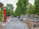 Oprava tramvajové trati Chotkovy sady - Brusnice (stav za�átek �ervence 2026)