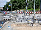 Oprava tramvajové trati Chotkovy sady - Brusnice (stav za�átek �ervence 2026)