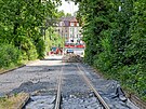 Oprava tramvajové trati Chotkovy sady - Brusnice (stav za�átek �ervence 2026)
