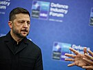 Ukrajinský prezident Volodymyr Zelenskyj na summitu lídr� NATO v turecké Anka�e...