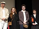Lela, Felix a V�ra Geislerovi b�hem uvedení filmu Dv� deci tu�e v karlovarském...