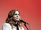 Ester Geislerová b�hem uvedení filmu Dv� deci tu�e v karlovarském M�stském...
