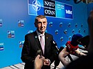 Druhý den summitu NATO v Anka�e. Premiér Andrej Babi� (ANO) na tiskové...