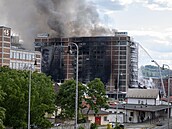 Po�ár v bývalém Ba�ovském areálu (9. �ervence 2026)