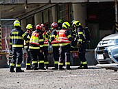 Ve Zlín� ho�í jedna z budov v bývalém ba�ovském továrním areálu. (9. �ervence...