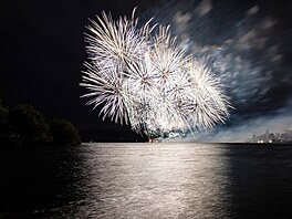 Leto�ní ro�ník festivalu oh�ostroj� Ignis Brunensis vyhrál �výcarský tým Sugyp....