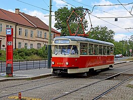 Oprava tramvajové trati Chotkovy sady - Brusnice (stav za�átek �ervence 2026)