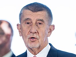 Premiér Andrej Babi� (ANO) na tiskové konferenci k vyhodnocení pln�ní...