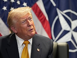 Americký prezident Donald Trump se setkal s generálním tajemníkem NATO Markem...