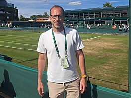 Petr �ech nav�tívil tenisový Wimbledon.