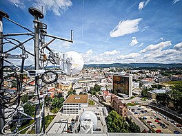 Výhledy na Liberec od mikrovlnného bodu pro BTS spole�nosti Vodafone umíst�ném...