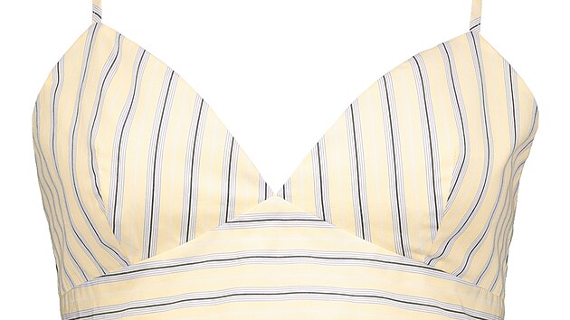 �lut� crop top s prou�ky, cena 499 K�