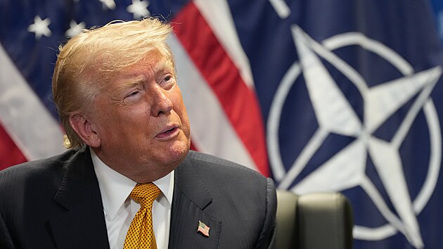 Americký prezident Donald Trump se setkal s generálním tajemníkem NATO Markem...