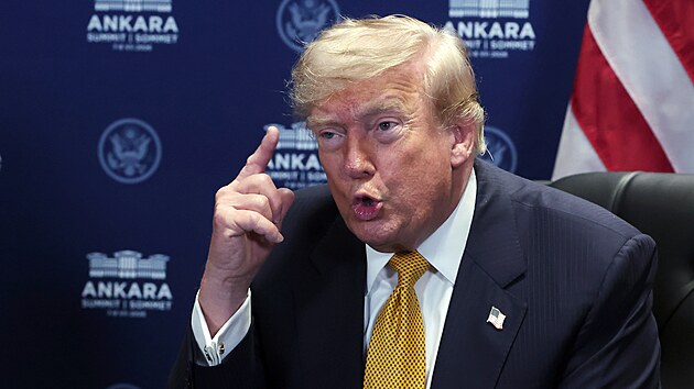 Americk� prezident Donald Trump se setkal s gener�ln�m tajemn�kem NATO Markem Ruttem v r�mci zased�n� NATO v tureck� Anka�e. (8.�ervence 2026)