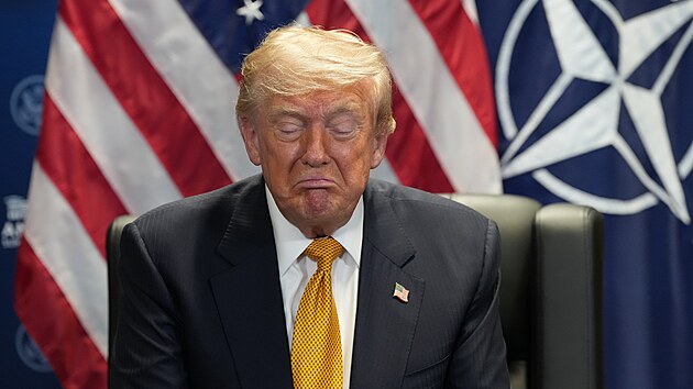 Americk� prezident Donald Trump se setkal s gener�ln�m tajemn�kem NATO Markem Ruttem v r�mci zased�n� NATO v tureck� Anka�e. (8.�ervence 2026)