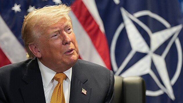Americk� prezident Donald Trump se setkal s gener�ln�m tajemn�kem NATO Markem Ruttem v r�mci zased�n� NATO v tureck� Anka�e. (8.�ervence 2026)