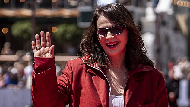 Francouzská here�ka Juliette Binoche na Mezinárodním filmovem festivalu Karlovy...
