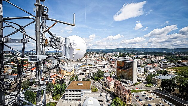 Výhledy na Liberec od mikrovlnného bodu pro BTS spole�nosti Vodafone umíst�ném...
