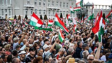 Protest v Budape�ti proti navrhované ústavní zm�n�, která by vedla k odvolání...