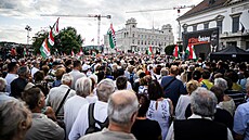 Protest v Budape�ti proti navrhované ústavní zm�n�, která by vedla k odvolání...
