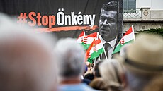 Protest v Budape�ti proti navrhované ústavní zm�n�, která by vedla k odvolání...
