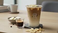 Banánové mléko a espresso. Práv� tahle kombinace stojí za trendem banana milk...