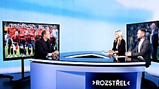 Hostem po�adu Rozst�el je David Trunda, p�edseda FA�R (vlevo). Po�ad moderují...