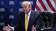 Americký prezident Donald Trump se setkal s generálním tajemníkem NATO Markem...